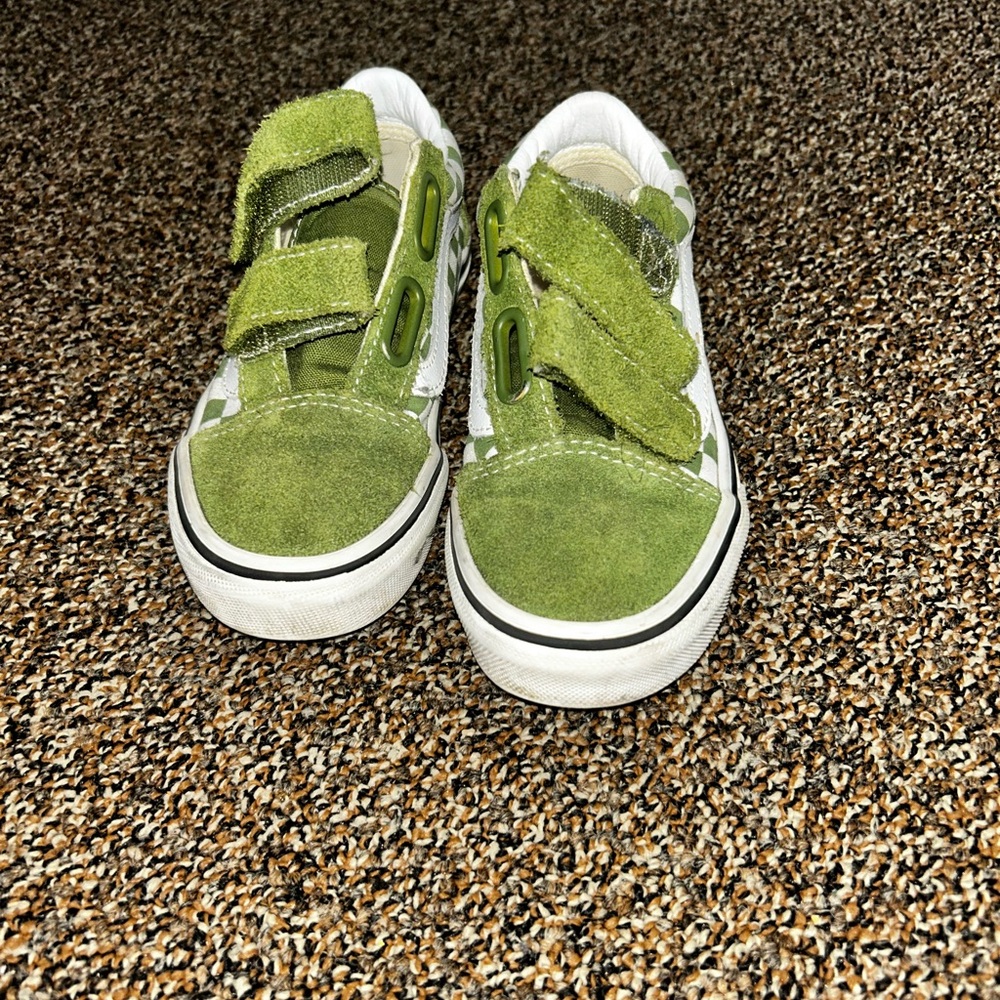 Kids Green Velcro Sneakers-Vans